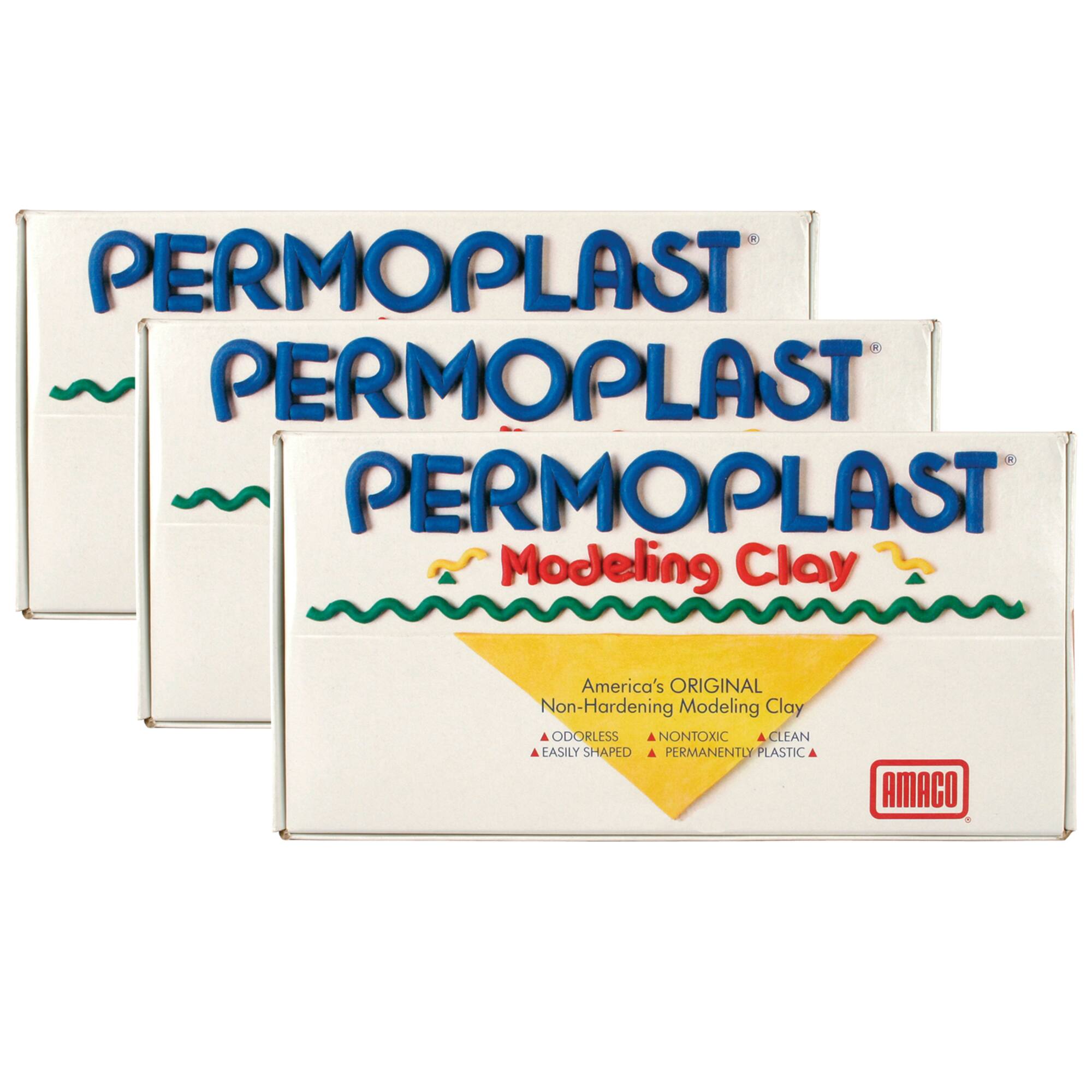 8 Packs: 3 ct. (24 total) AMACO Permoplast® 1lb. Cream Modeling Clay